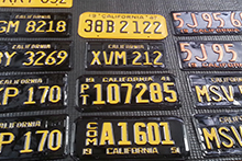 Custom powder coated license plates