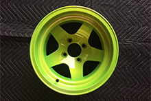 Silver sparkle shocker yellow rhino rim